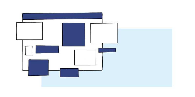 Illustration eines Browserfensters